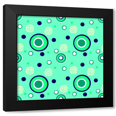 Blue Chill Black Modern Wood Framed Art Print by Wade, Valarie