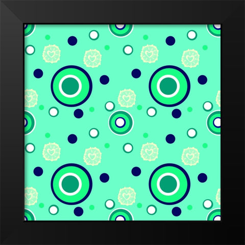 Blue Chill Black Modern Wood Framed Art Print by Wade, Valarie