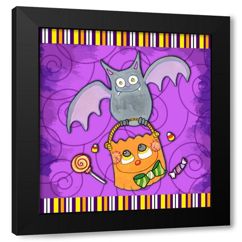 Candy Time Black Modern Wood Framed Art Print by Wade, Valarie