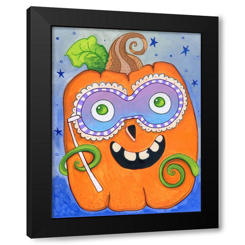Get Your Mask Black Modern Wood Framed Art Print with Double Matting by Wade, Valarie