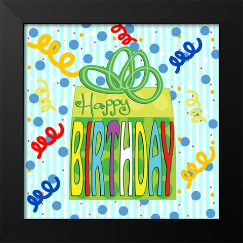 Birthday Gift Black Modern Wood Framed Art Print by Wade, Valarie