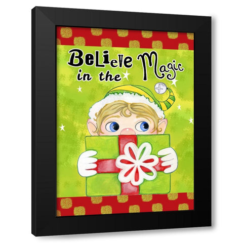 Believe in the Magic Black Modern Wood Framed Art Print with Double Matting by Wade, Valarie