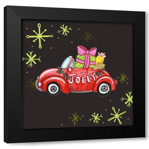 Jolly Car Black Modern Wood Framed Art Print by Wade, Valarie