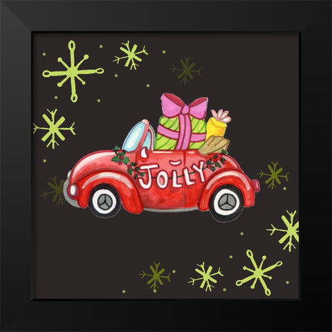 Jolly Car Black Modern Wood Framed Art Print by Wade, Valarie
