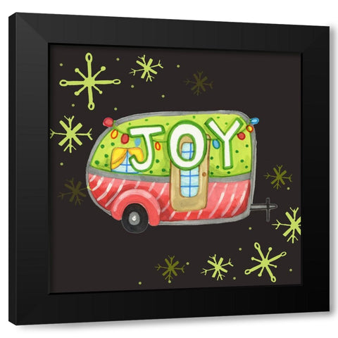 Joy Trailer Black Modern Wood Framed Art Print by Wade, Valarie