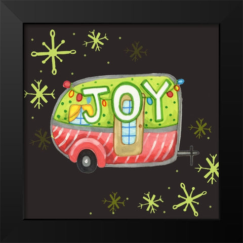 Joy Trailer Black Modern Wood Framed Art Print by Wade, Valarie
