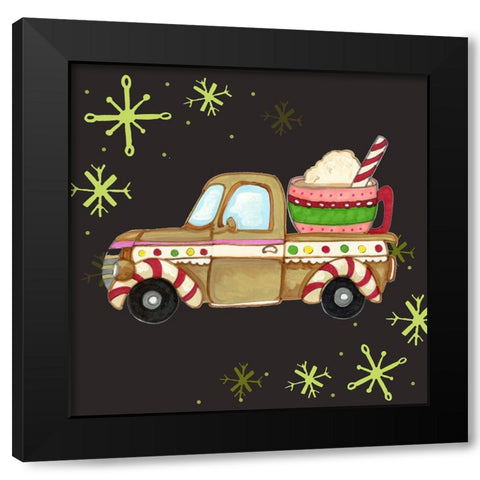 One Sweet Truck Black Modern Wood Framed Art Print by Wade, Valarie