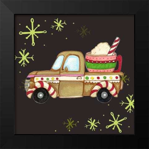 One Sweet Truck Black Modern Wood Framed Art Print by Wade, Valarie
