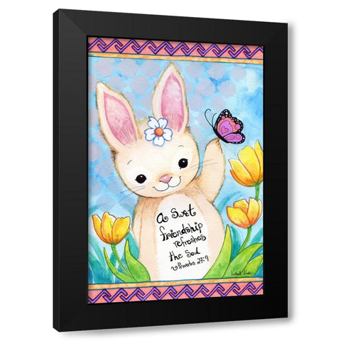 Sweet Friendship Black Modern Wood Framed Art Print with Double Matting by Wade, Valarie