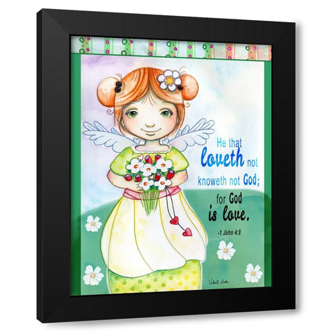 He That Loveth Not Black Modern Wood Framed Art Print with Double Matting by Wade, Valarie