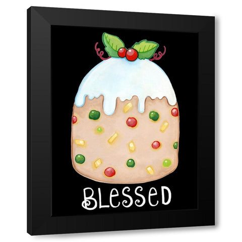 Fruitcake Black Modern Wood Framed Art Print by Wade, Valarie