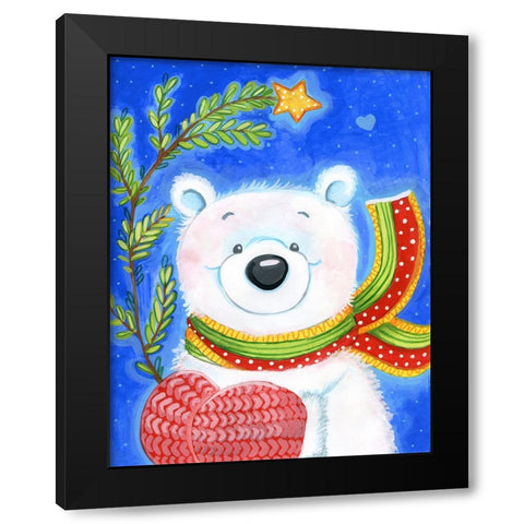 Tiny Tree Black Modern Wood Framed Art Print by Wade, Valarie