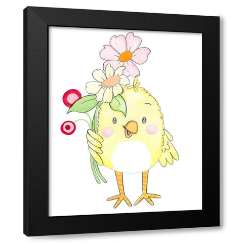 Chicks Gift Black Modern Wood Framed Art Print by Wade, Valarie