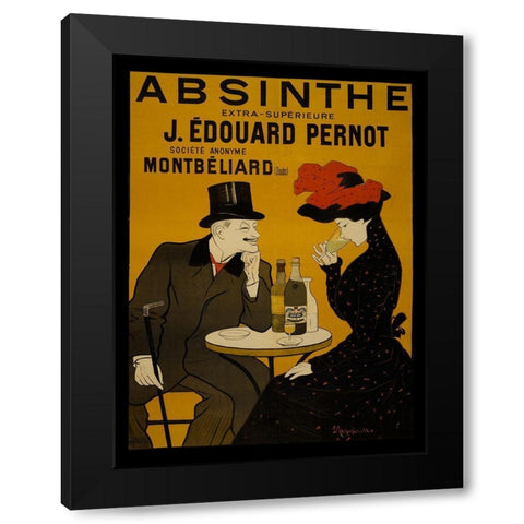Absinthe-Pernot Black Modern Wood Framed Art Print with Double Matting by Vintage Apple Collection