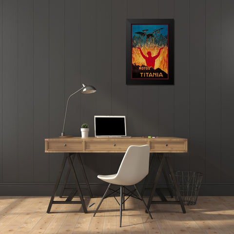 Titania Black Modern Wood Framed Art Print by Vintage Apple Collection