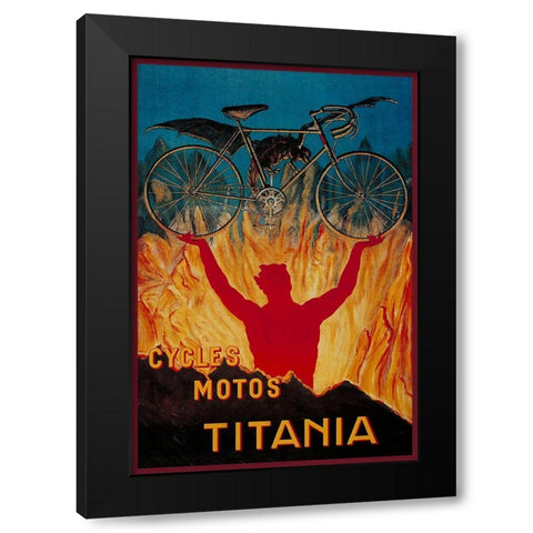 Titania Black Modern Wood Framed Art Print with Double Matting by Vintage Apple Collection