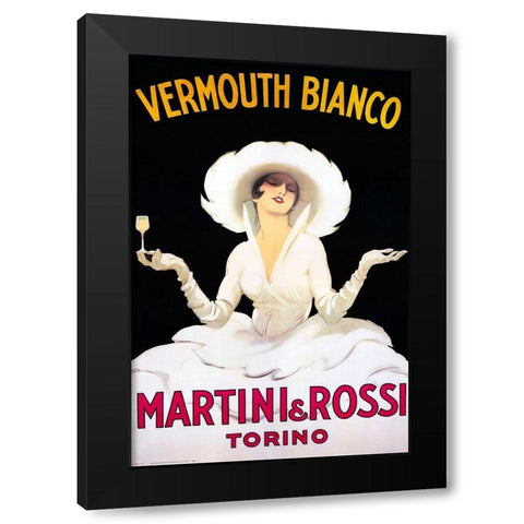 Vermouth Bianco Black Modern Wood Framed Art Print with Double Matting by Vintage Apple Collection