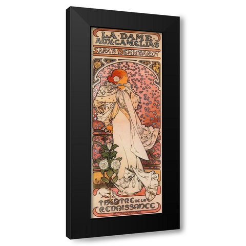Mucha Bernhardt Black Modern Wood Framed Art Print with Double Matting by Vintage Apple Collection