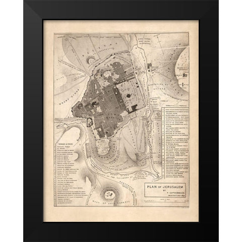 Holy Land I Black Modern Wood Framed Art Print by Vintage Apple Collection