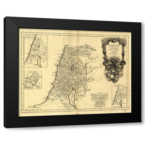 Holy Land II Black Modern Wood Framed Art Print by Vintage Apple Collection