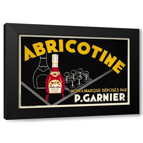 Abricotine Black Modern Wood Framed Art Print with Double Matting by Vintage Apple Collection