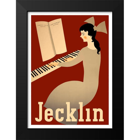 Jecklin Black Modern Wood Framed Art Print by Vintage Apple Collection