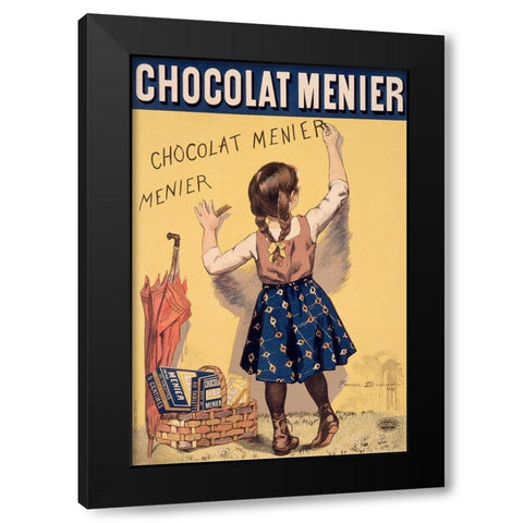 Chocolat Black Modern Wood Framed Art Print by Vintage Apple Collection