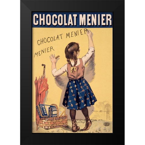 Chocolat Black Modern Wood Framed Art Print by Vintage Apple Collection