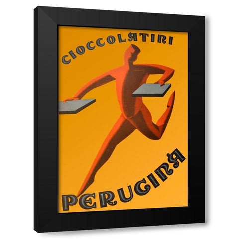 Cioccolatiri Black Modern Wood Framed Art Print with Double Matting by Vintage Apple Collection