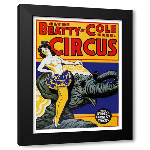 Beatty Circus Black Modern Wood Framed Art Print with Double Matting by Vintage Apple Collection
