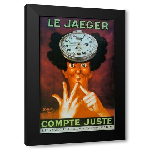 Le Jaeger Black Modern Wood Framed Art Print by Vintage Apple Collection