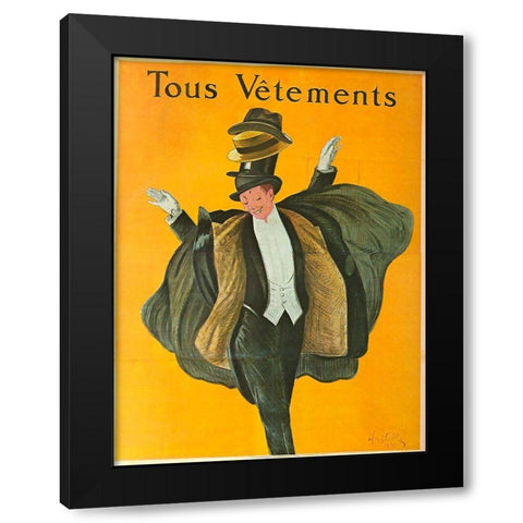 Vestments Black Modern Wood Framed Art Print by Vintage Apple Collection