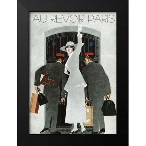 Thoughtful Moments Black Modern Wood Framed Art Print by Vintage Apple Collection