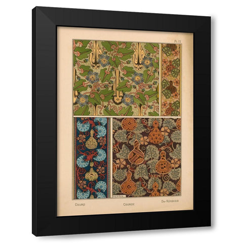 Plate 15 - Courd Black Modern Wood Framed Art Print with Double Matting by Vintage Apple Collection