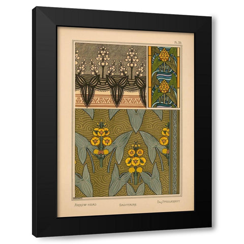 Plate 26 - Arrow-Head Black Modern Wood Framed Art Print by Vintage Apple Collection