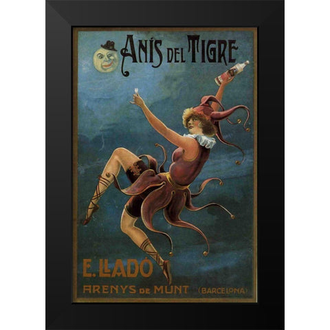 Anis Tirgre Black Modern Wood Framed Art Print by Vintage Apple Collection