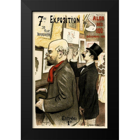 Artgallery Exposition Black Modern Wood Framed Art Print by Vintage Apple Collection
