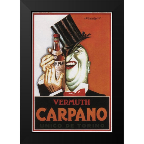 Vermouth Carpano Argentina Black Modern Wood Framed Art Print by Vintage Apple Collection