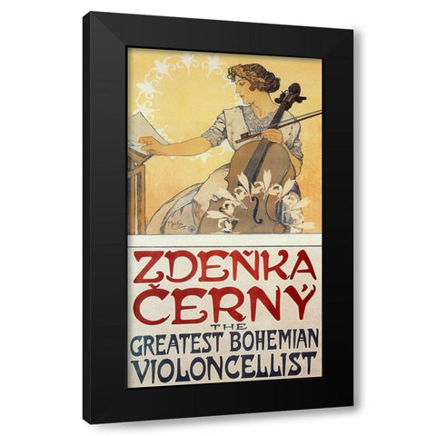 Zdneka cerny Archival Black Modern Wood Framed Art Print with Double Matting by Vintage Apple Collection