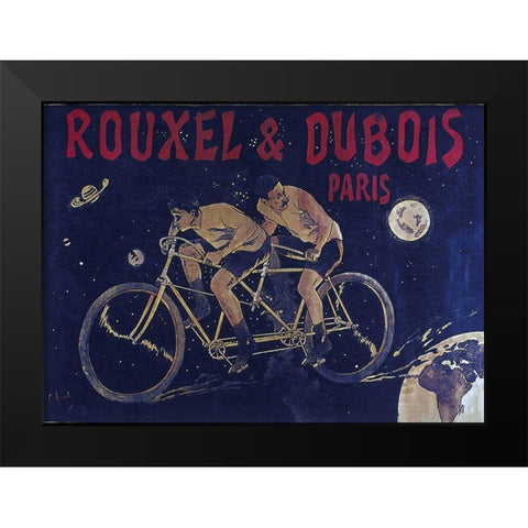 Bike 03 Black Modern Wood Framed Art Print by Vintage Apple Collection