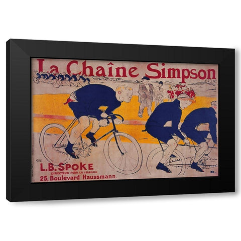Bike 11 Black Modern Wood Framed Art Print by Vintage Apple Collection