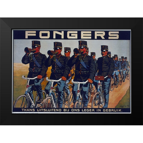 Bike 12 Black Modern Wood Framed Art Print by Vintage Apple Collection