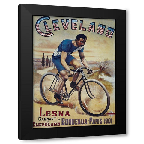 Bike 22 Black Modern Wood Framed Art Print with Double Matting by Vintage Apple Collection