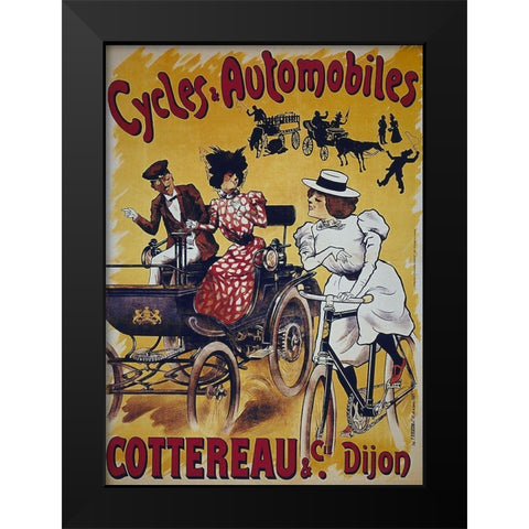 Bike 23 Black Modern Wood Framed Art Print by Vintage Apple Collection