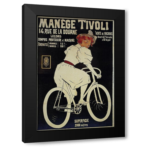 Bike 25 Black Modern Wood Framed Art Print by Vintage Apple Collection