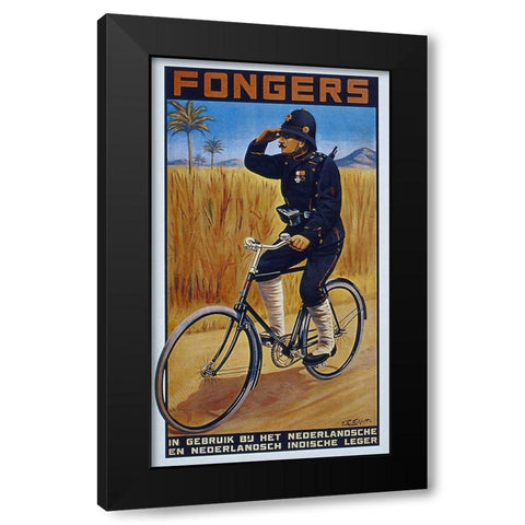 Bike 28 Black Modern Wood Framed Art Print with Double Matting by Vintage Apple Collection