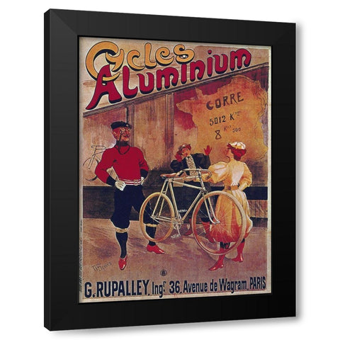 Bike 32 Black Modern Wood Framed Art Print with Double Matting by Vintage Apple Collection