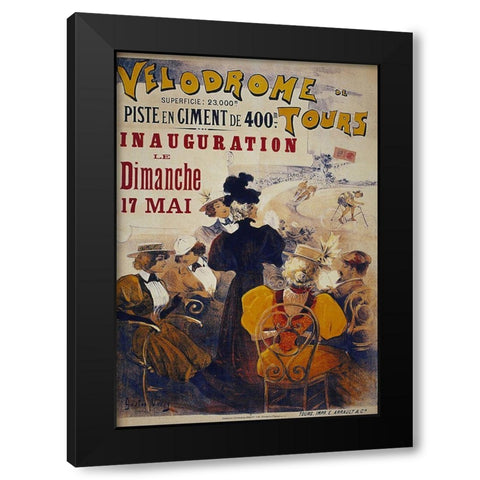 Bike 39 Black Modern Wood Framed Art Print with Double Matting by Vintage Apple Collection