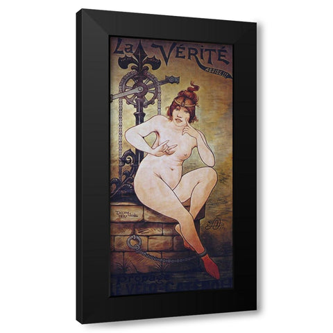 Bike 48 Black Modern Wood Framed Art Print with Double Matting by Vintage Apple Collection