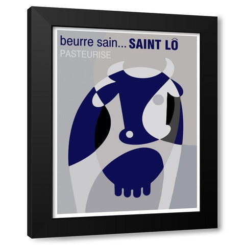 Beurre Sain Black Modern Wood Framed Art Print with Double Matting by Vintage Apple Collection